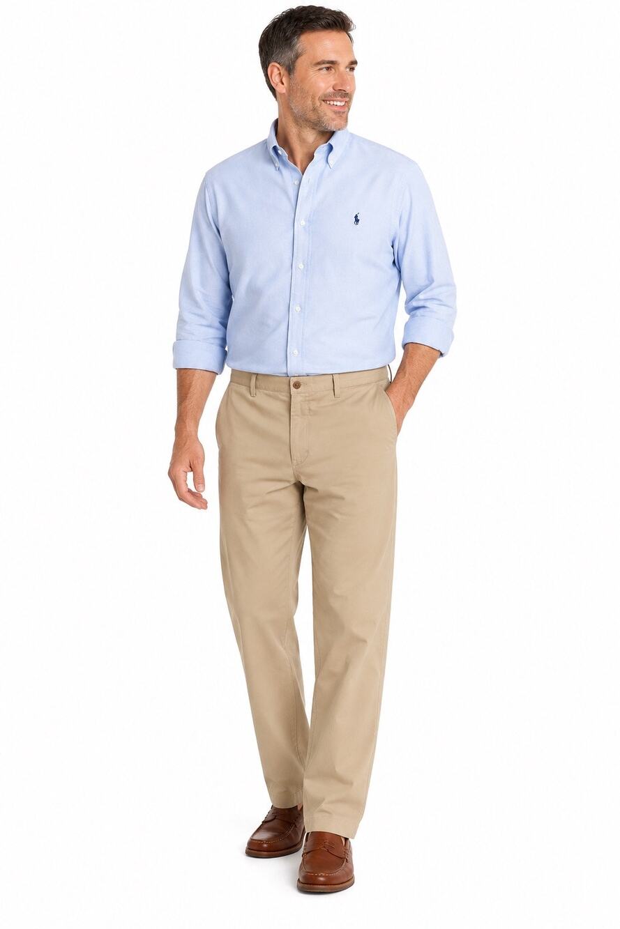 Polo Ralph Lauren Chino Pants Mens 44x34 Stretch Classic Fit Khaki Tan